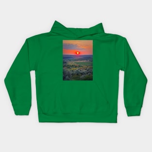 Red summer sunset Kids Hoodie